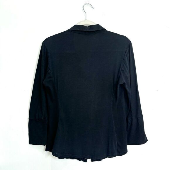 James Perse Contrast Panel Shirt in Black - Picture 7 of 10